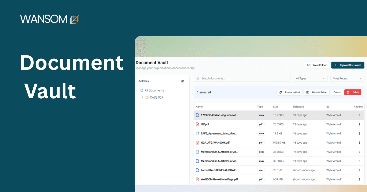 The Vault: Your Comprehensive Legal Document Management Library